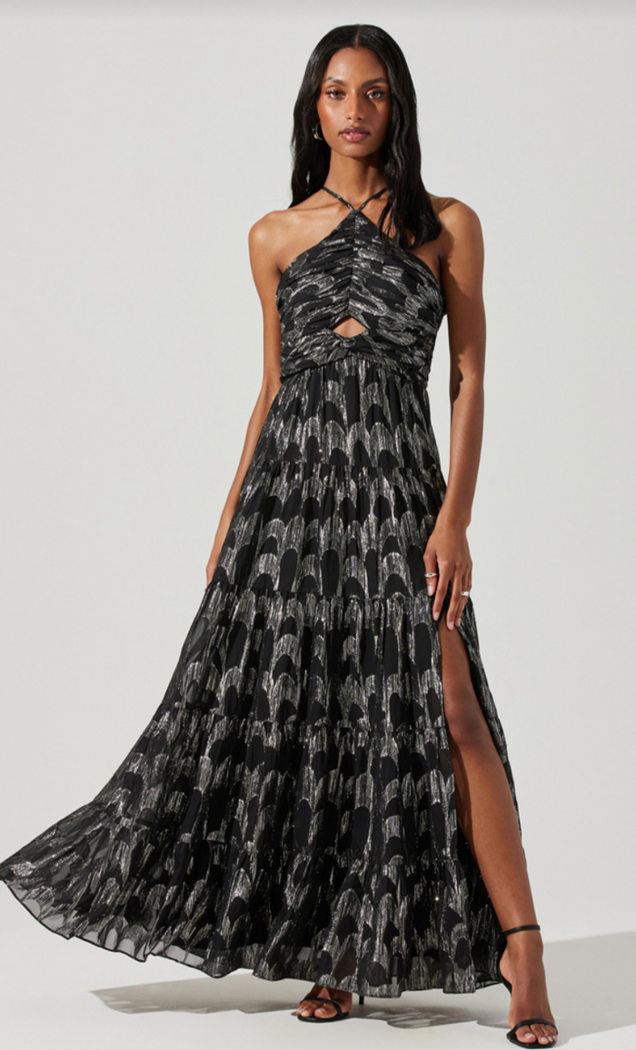 Halter Maxi Dress with Slit by Astr the Label