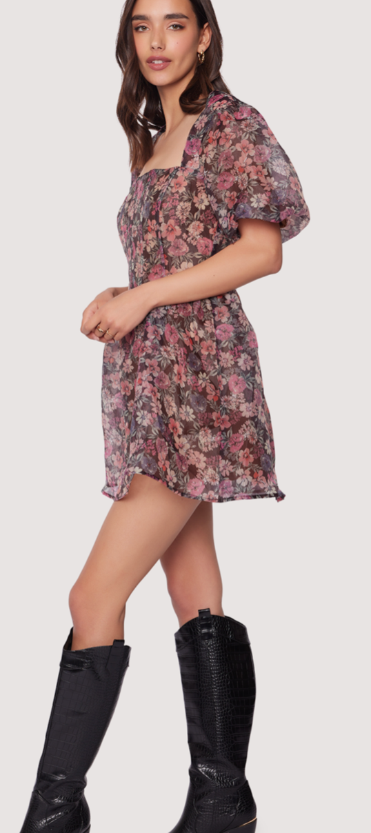 Floral Mini Dress by Lost and Wander