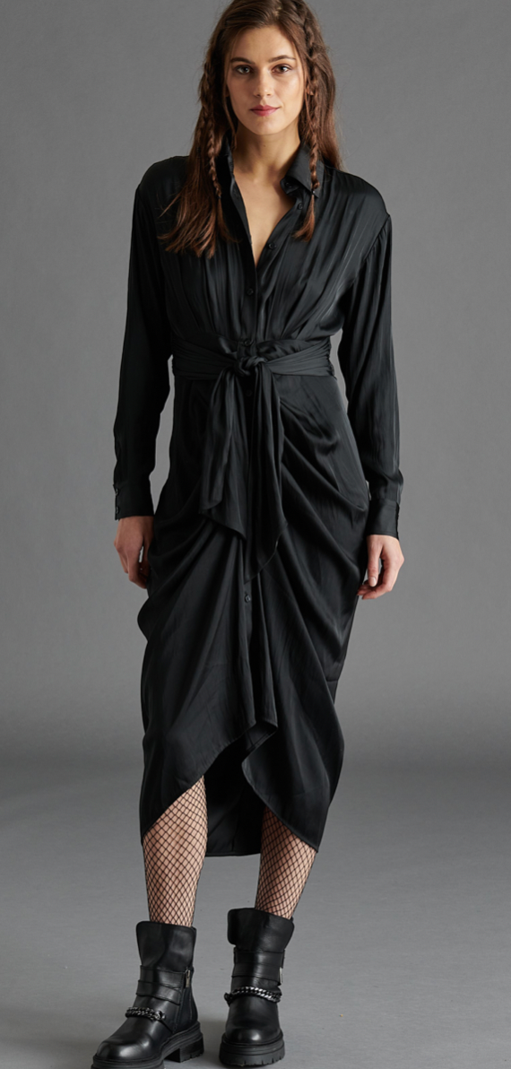 Black Midi Dress by Steve Madden