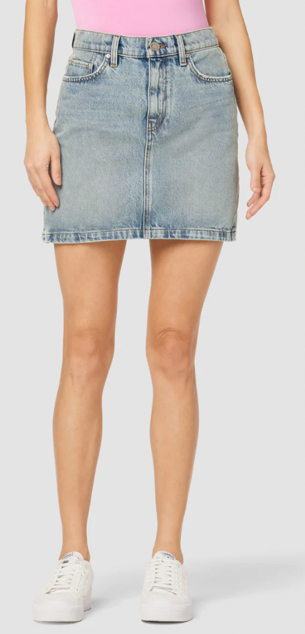 Curved Hem Mini Skirt by Hudson Jeans