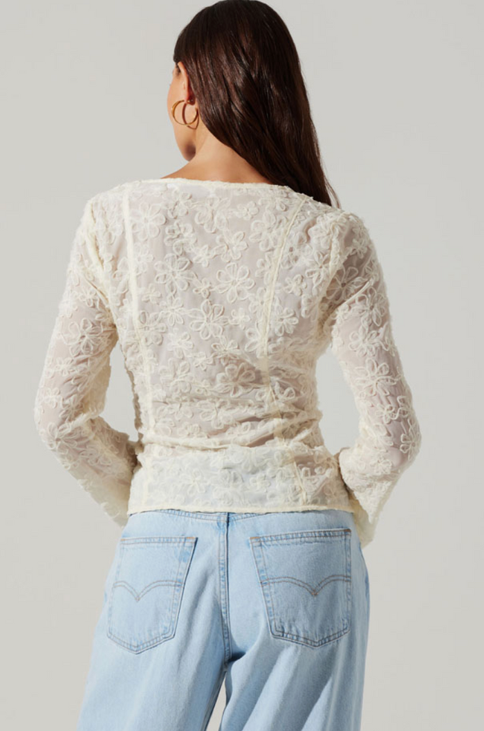 Sassari Long Sleeve Lace Top by ASTR the Label
