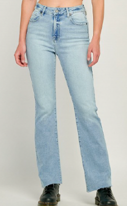 Bootcut Jeans in Light Wash with Slit by Hidden Jeans