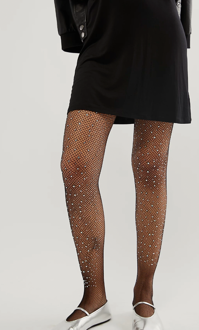 Glitter Fishnet Tights by Free People
