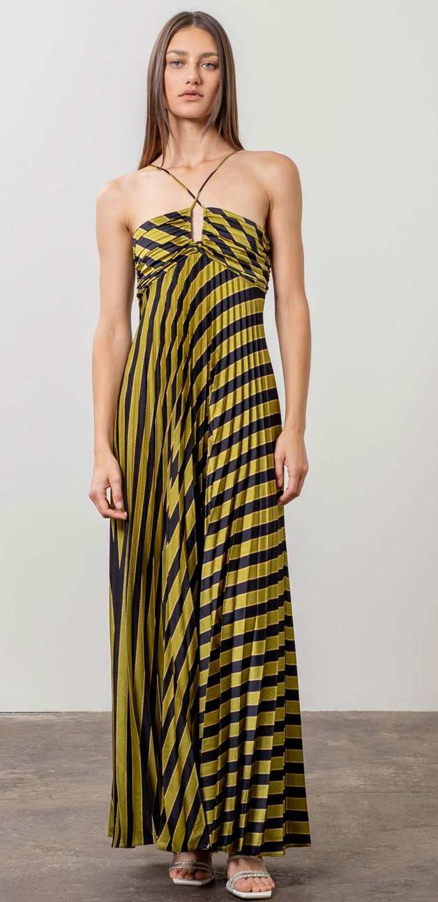 Pleated Midi Dress by Moon River