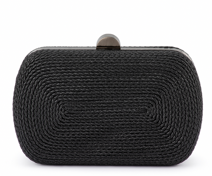 Martina Coiled Rope Clutch Bag in Black or Gold by Olga Berg