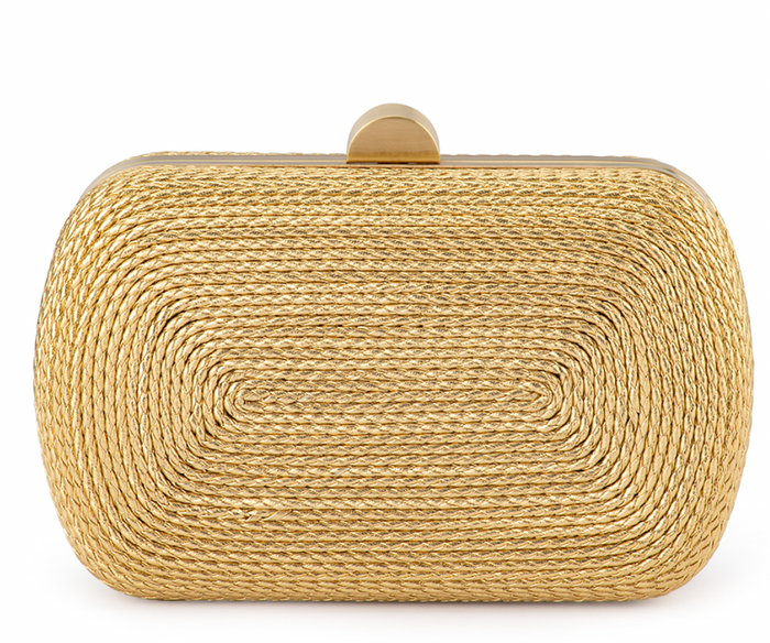 Martina Coiled Rope Clutch Bag in Black or Gold by Olga Berg