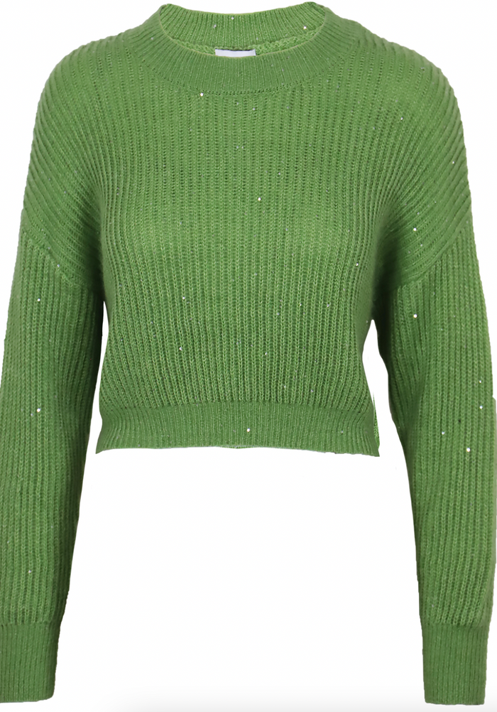 Glitter Green Sweater by Lucy Paris