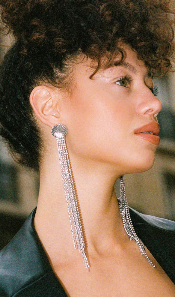 Shell Earrings in Silver by the Shell Dealer