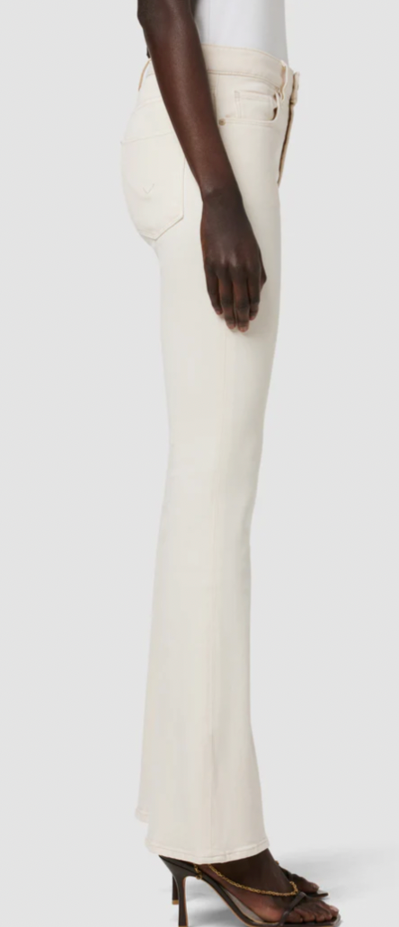 High Rise Flare Bootcut Jeans in white by Hudson Jeans