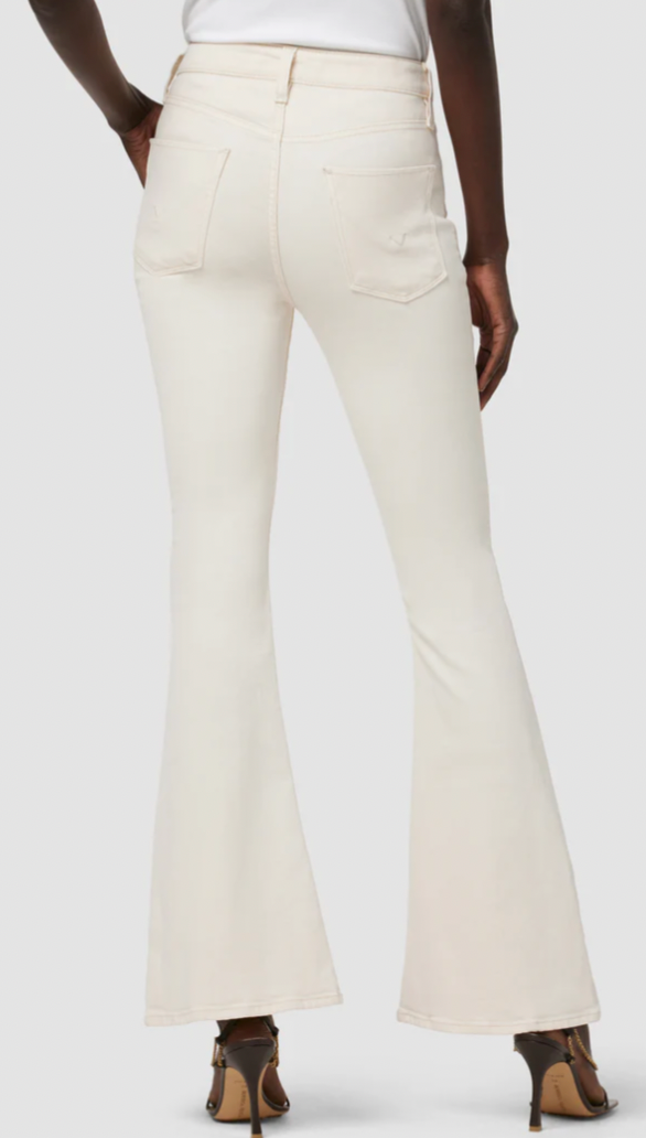 High Rise Flare Bootcut Jeans in white by Hudson Jeans