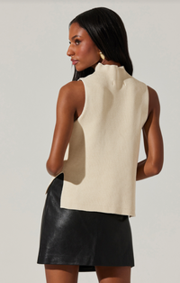 Mock Neck Sleeveless Sweater by ASTR the Label