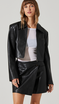 Vegan Leather Bomber Jacket by ASTR the Label