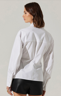 White Button Down Top by ASTR the Label