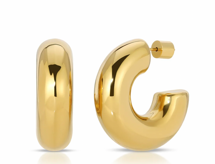 Hoop Earrings in Gold or Silver by Jurate