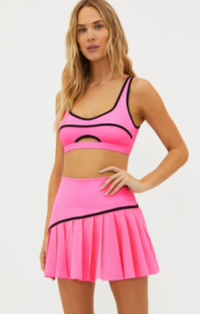 Beach Riot Sports Bra Top in Hot Pink