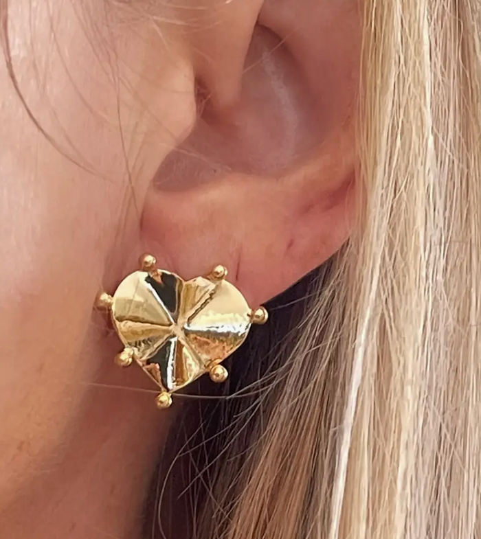 Donatella Heart Earrings by Jessica Matrasko Jewelry