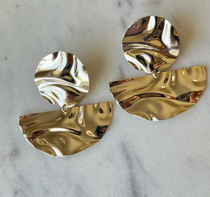 Statement Gold Earrings by Jessica Matrasko Jewelry