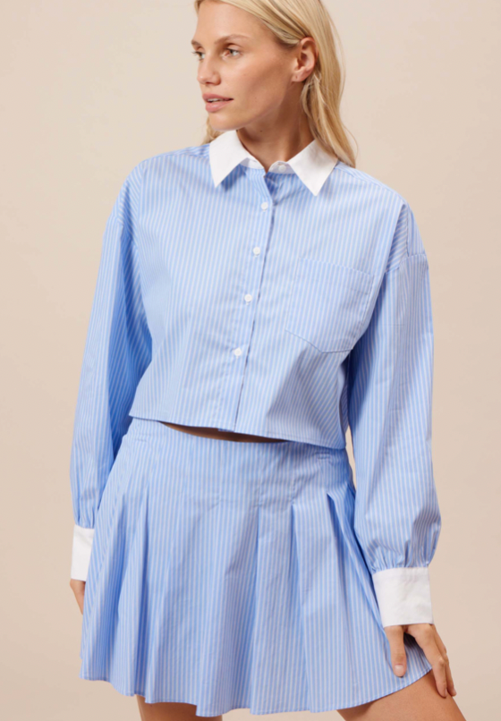 Blue and White Button Down by Lucy Paris