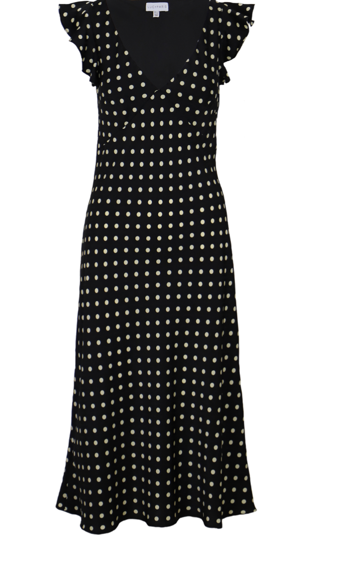 Black Polka Dot Dress by Lucy Paris