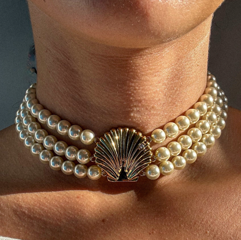 Pearl Shell Necklace by the Shell Dealer
