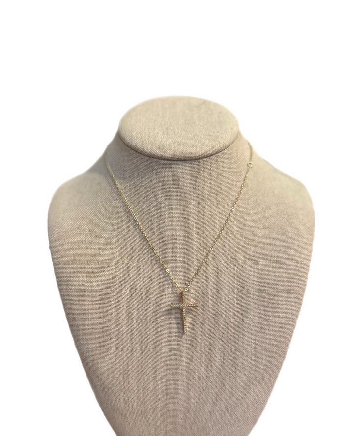 CZ  Cross Necklace by Charzie Jewelry