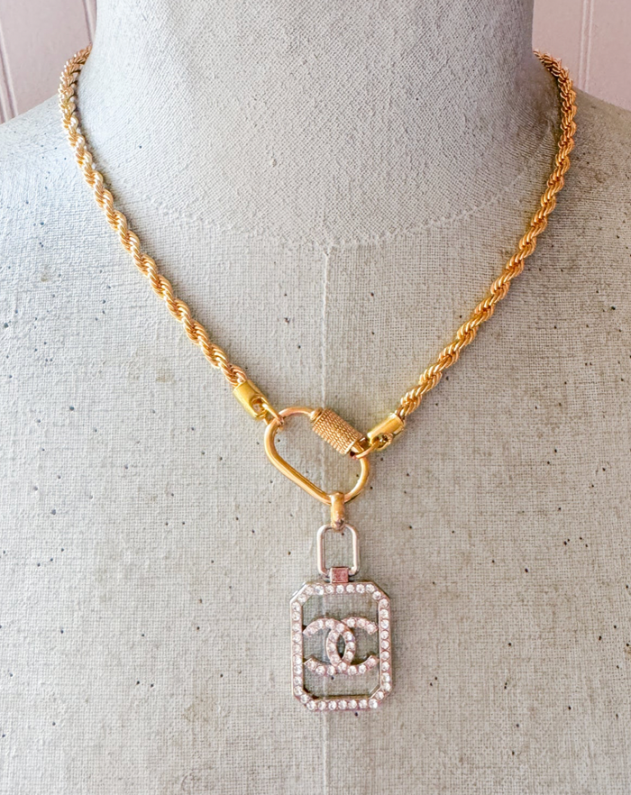 Repurposed Chanel Zipper Pull made into a necklace