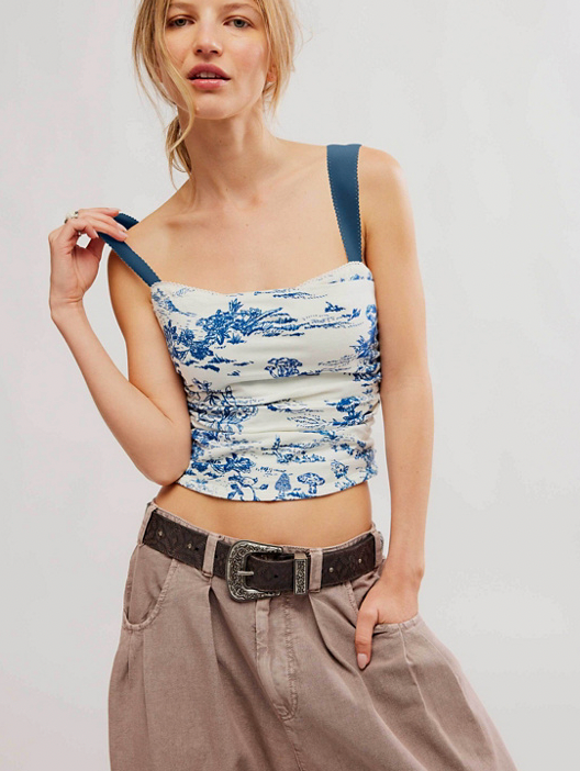 Printed Two Tone Tank Top by Free People