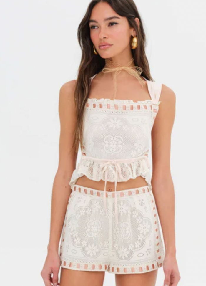The Charlotte Lace Top by For Love and Lemons