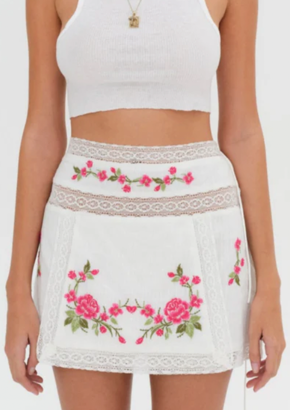 Jolene Mini Skirt by For Love and Lemons