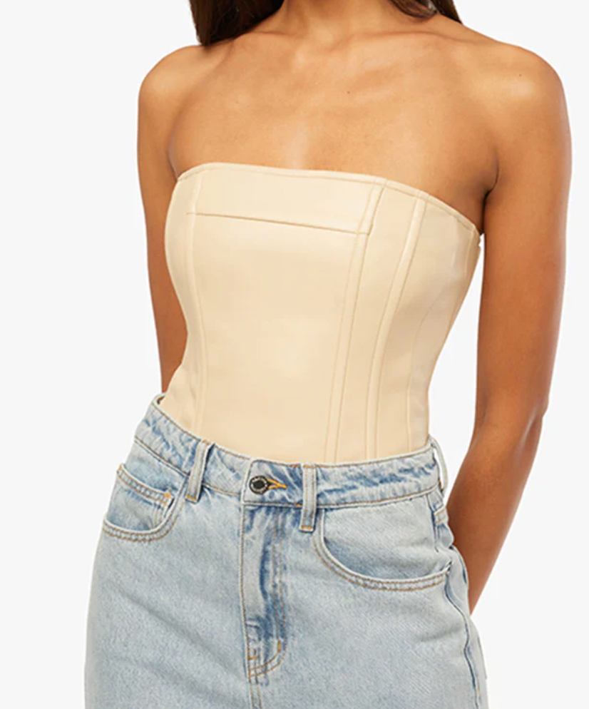 Vegan Leather Corset Top by We Wore What