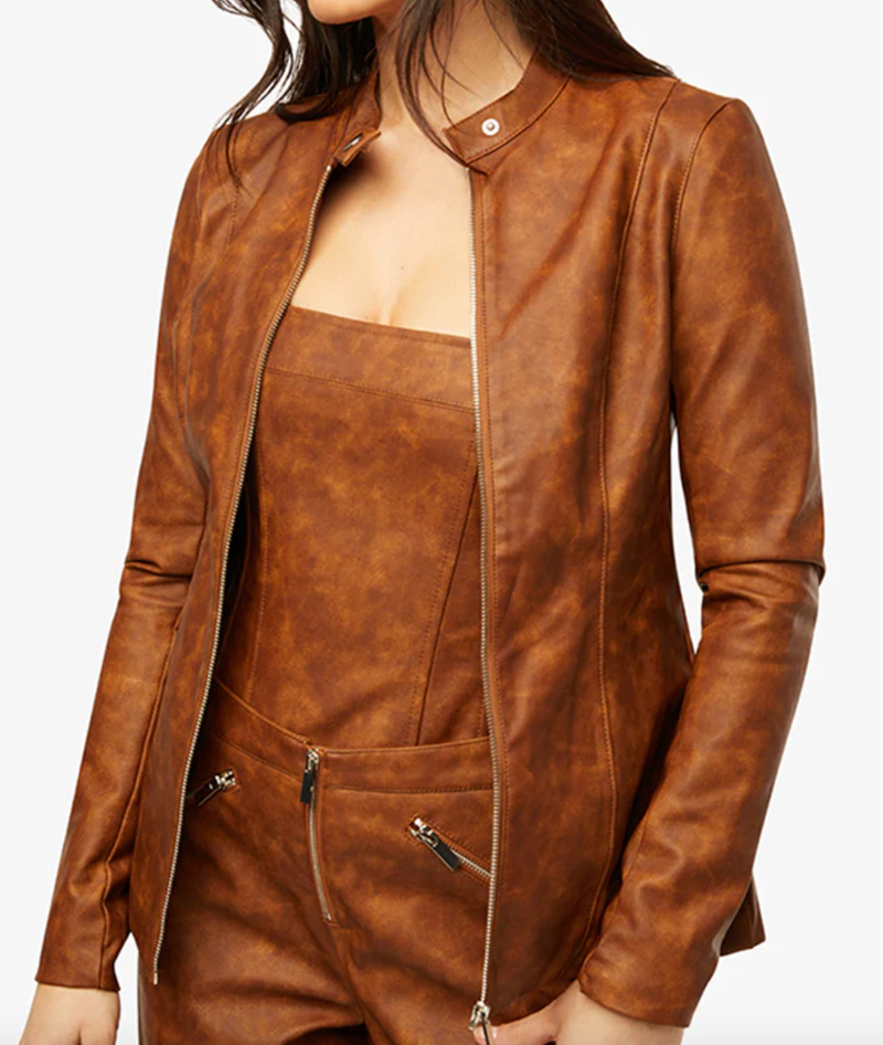 Vegan Leather Biker Jacket by We Wore What
