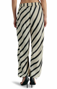 Stripe Cargo Satin Pants by Steve Madden