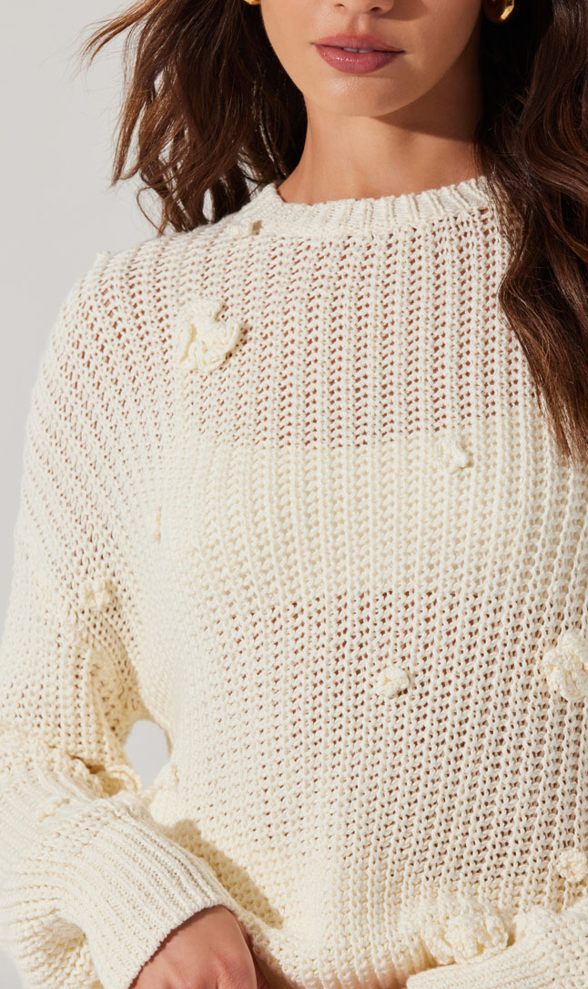 Hayley Flower Detail Sweater by Astr The Label