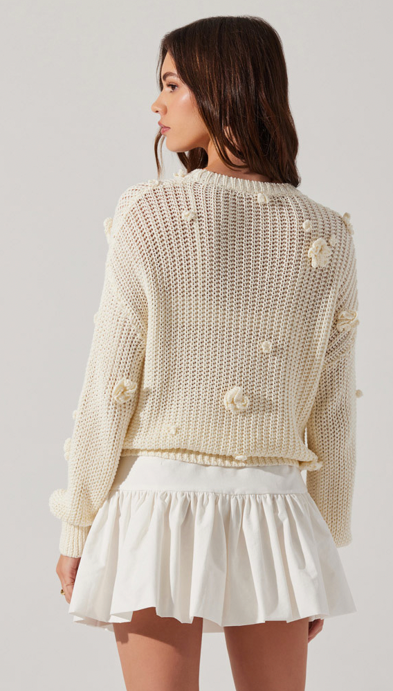 Hayley Flower Detail Sweater by Astr The Label