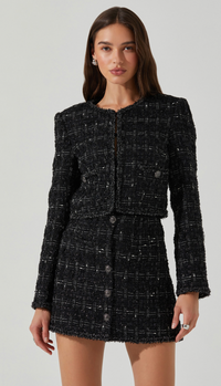 Milena Tweed Jacket Top by Astr the Label