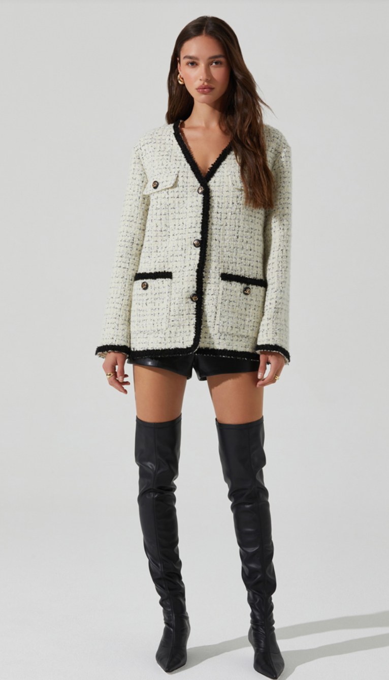 Editha Tweed Cardigan Coat and Astr the Label