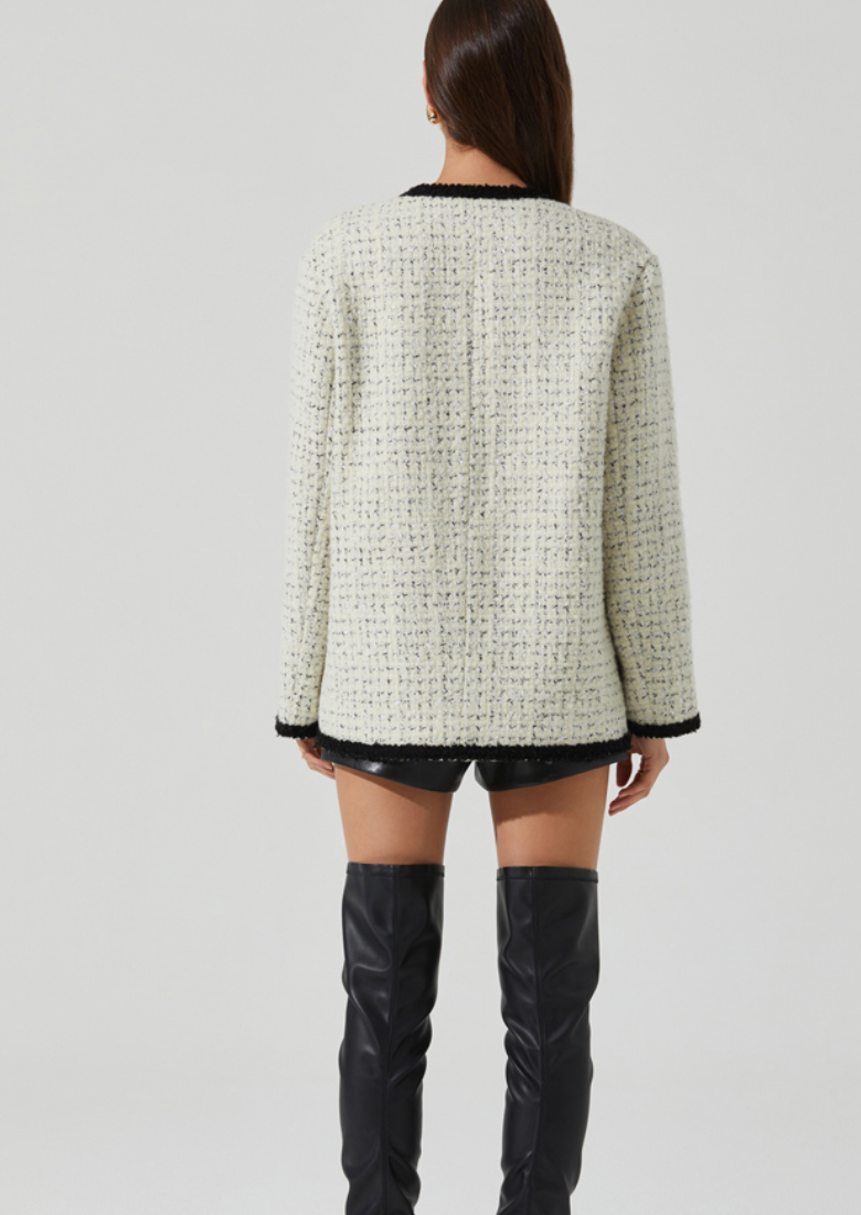 Editha Tweed Cardigan Coat and Astr the Label