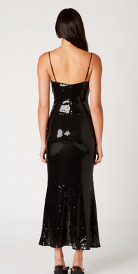 Black Sequin Maxi Dress by NIA