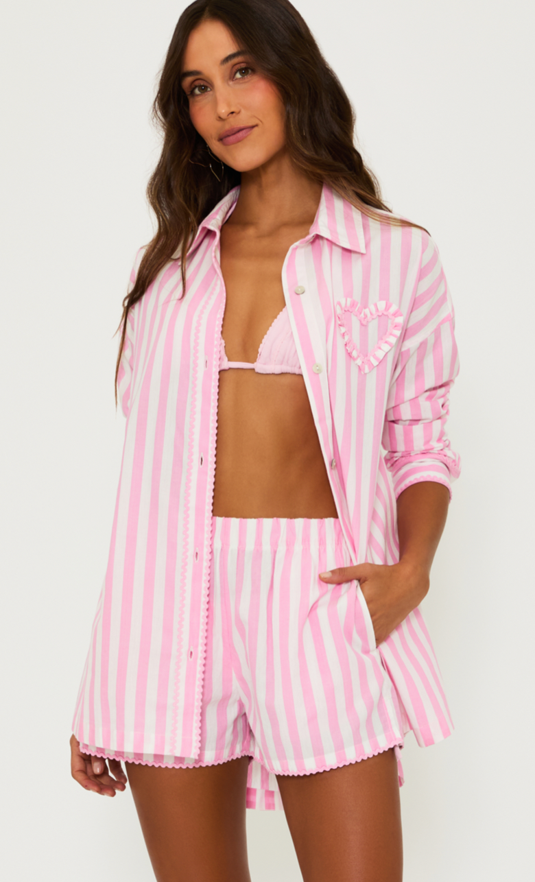 Cassidy Striped Button Down by Beach Riot