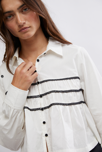 Lace Lover Button Down Blouse by Free People