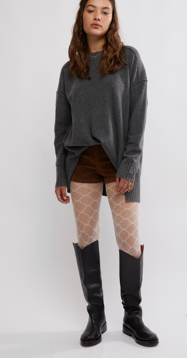 Bow Sheer Tights by Free People