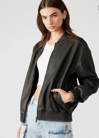 Fyra Vegan Leather Motto Jacket by Steve Madden