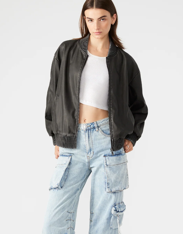 Fyra Vegan Leather Motto Jacket by Steve Madden