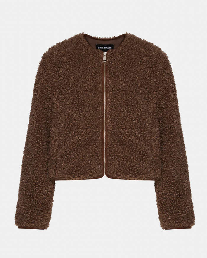 Teddy Jacket in Brown by Steve Madden