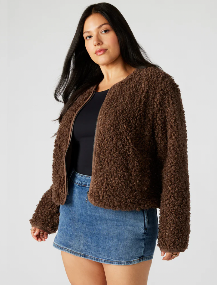 Teddy Jacket in Brown by Steve Madden