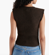 Brown Sweater Vest Top by Steve Madden