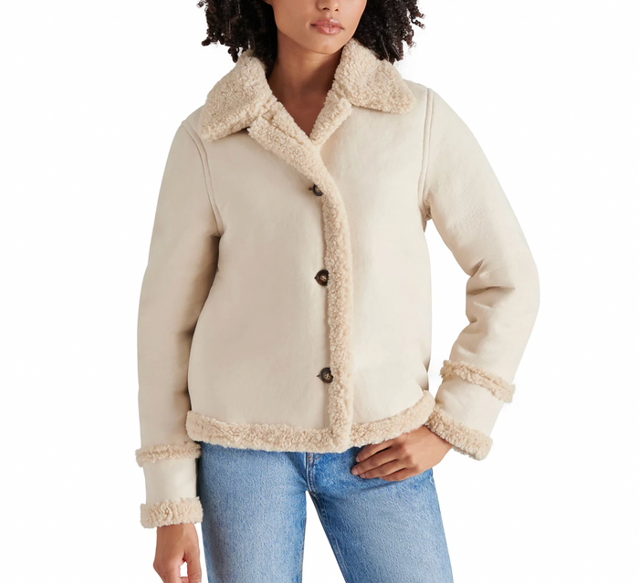 Miel Jacket in Cream By Steve Madden