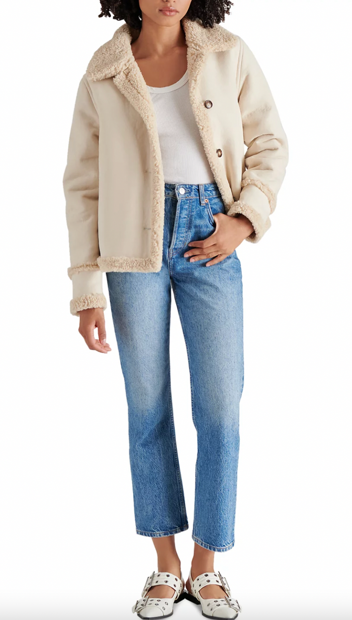 Miel Jacket in Cream By Steve Madden