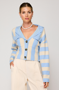 Bradley Striped Cardigan by Line and Dot