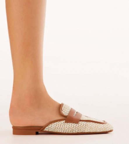 Raffia Loafer Mule by Billini